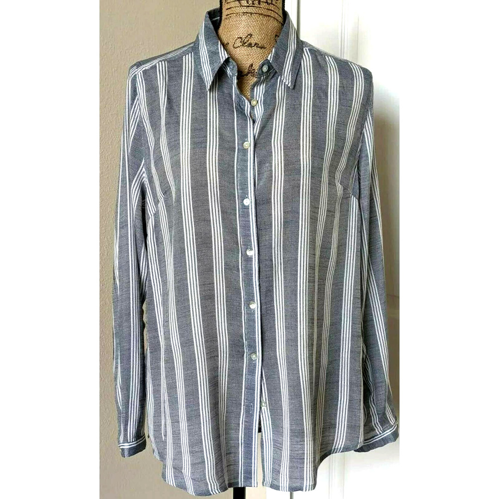 Fred David Blouse Long Sleeve Button-Down Collared